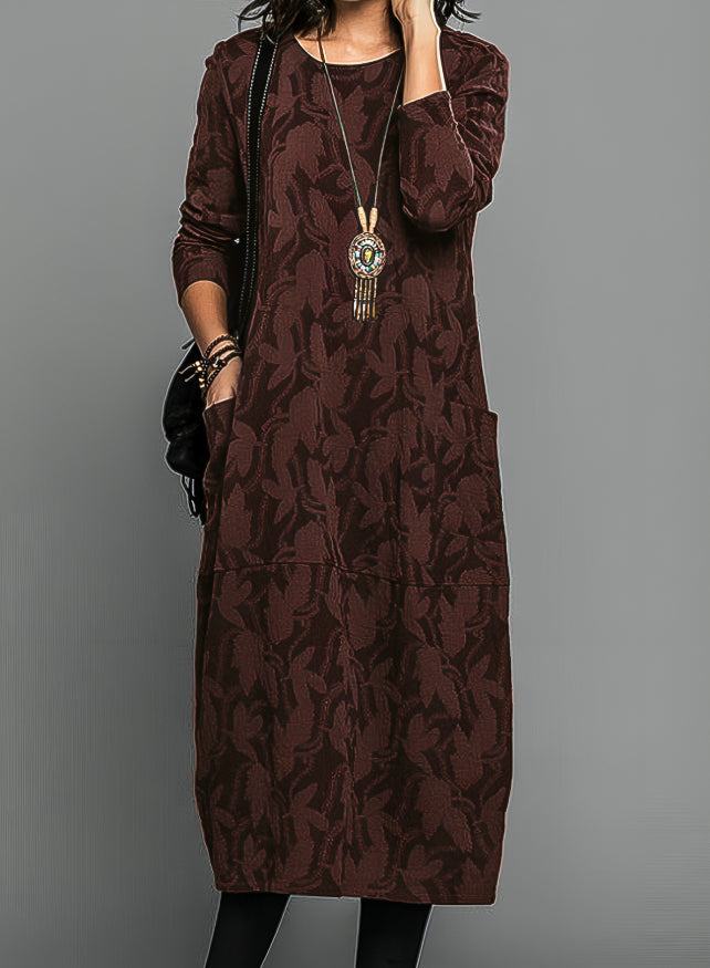 Nia | Casual round neck winter dress