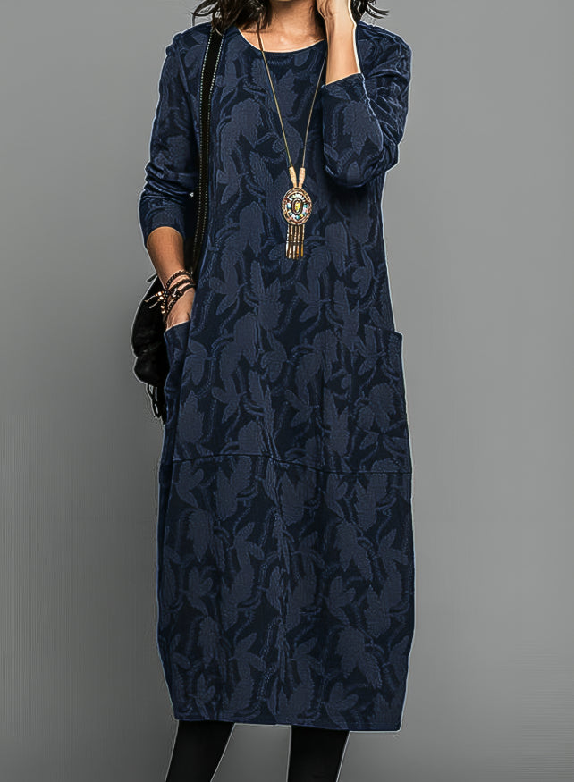 Nia | Casual round neck winter dress