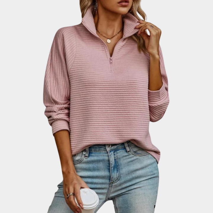 Elois | Trendy Zip Sweater