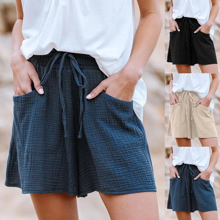 Britney | Pure Cotton Linen Shorts