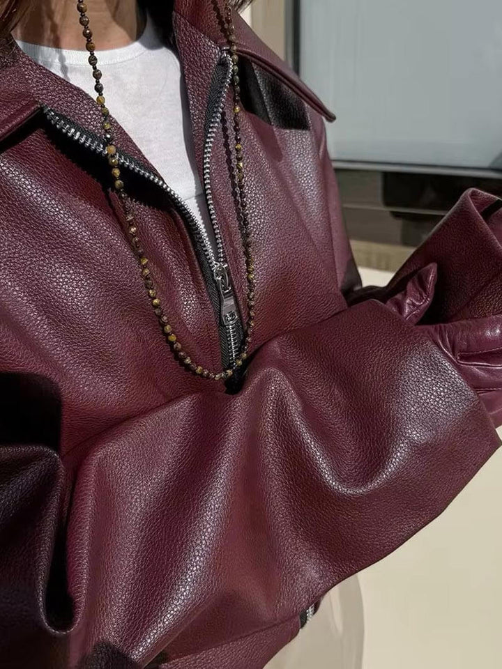 Zorielle | Wine Zipper Jacket