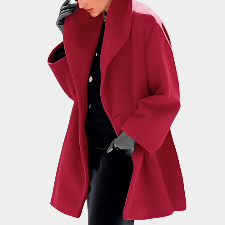 Lena™ | Windproof Wool Coat with Shawl Collar