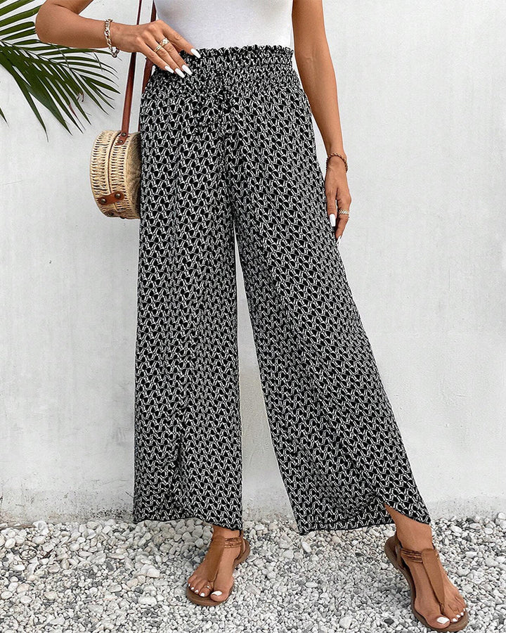 Laura | wide-leg pants with a slit